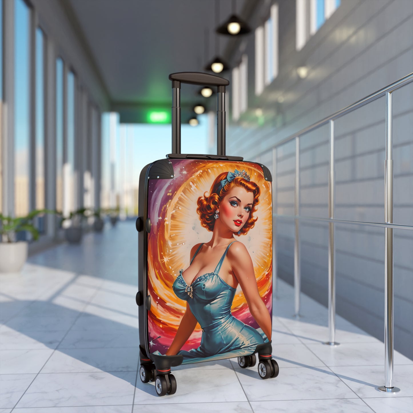Retro Female Art Cabin Suitcase