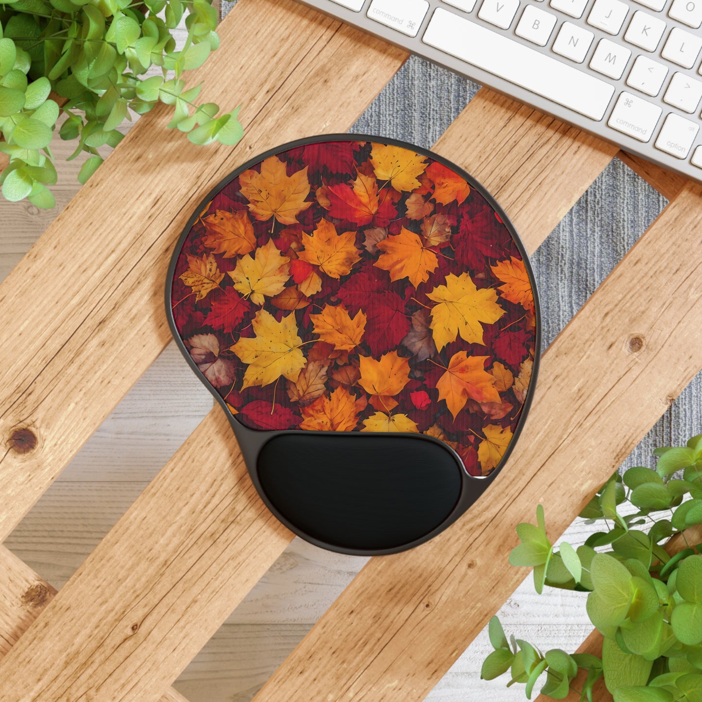 Autumn Leaves Mouse Pad with Wrist Rest