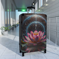 Pink Lotus Flower Cabin Suitcase