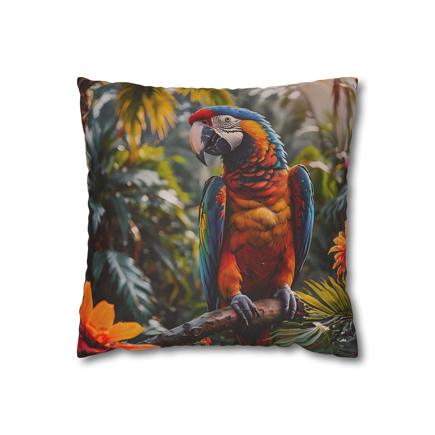 Tropical Macaw Decorative Pillowcase