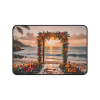 Tropical Sunset Floral Arch Desk Mat