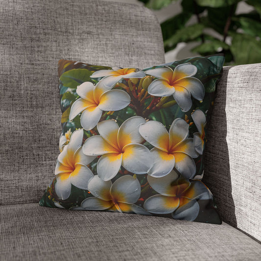 Plumeria Floral Decorative Pillowcase