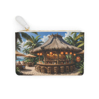 Tropical Paradise Beach Bar Mini Clutch Bag