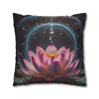 Lotus Waterdrop Decorative Pillowcase