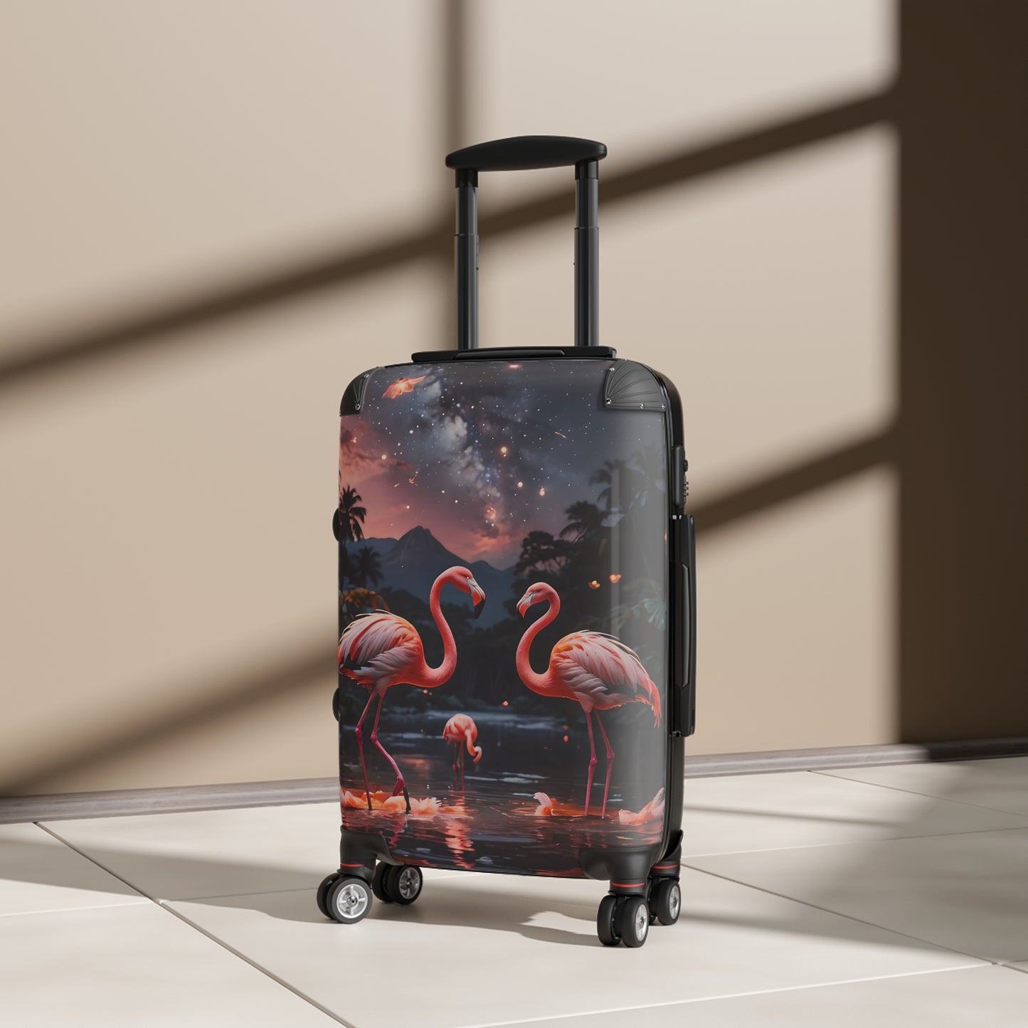 Flamingo Night Cabin Suitcase