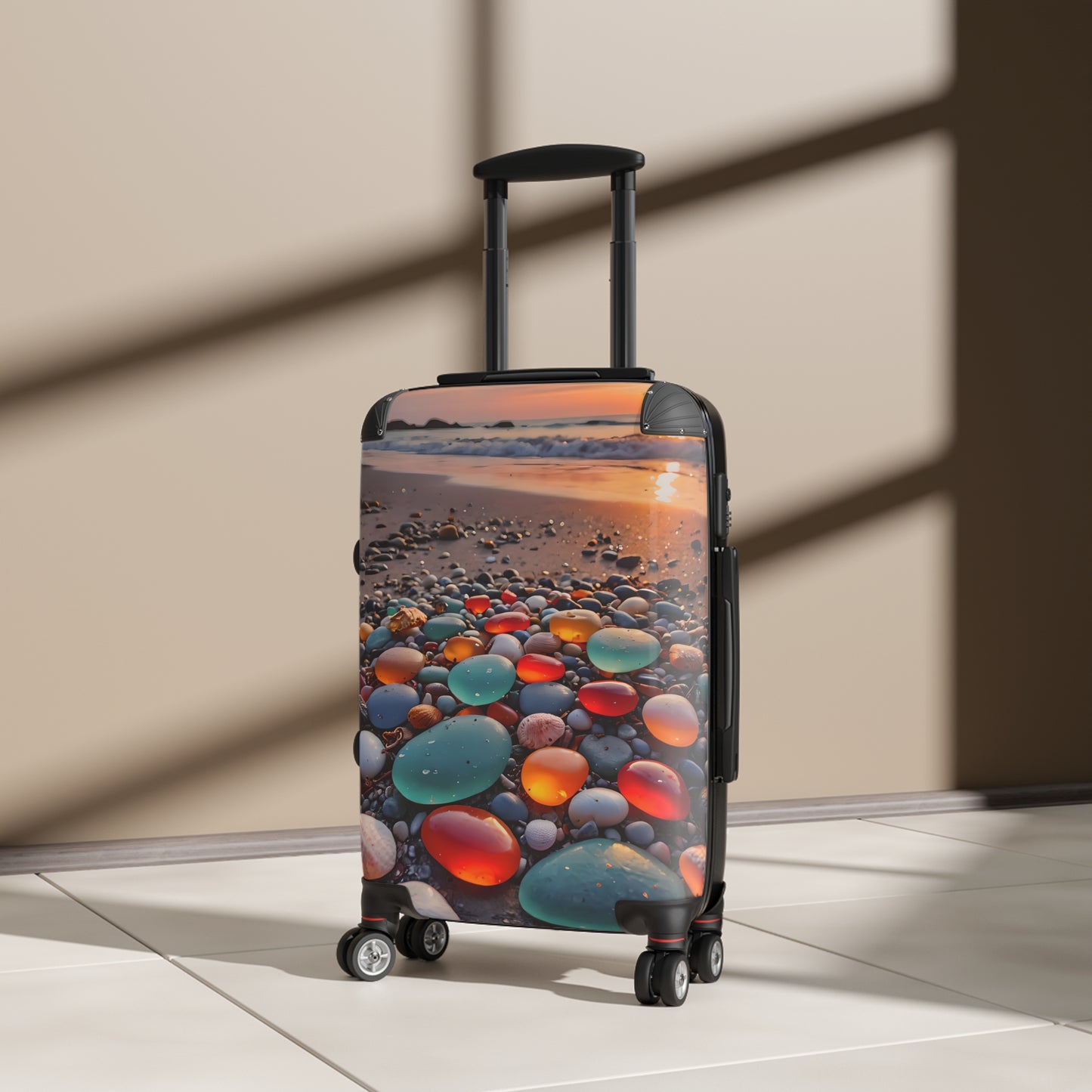 Colorful Sea Glass Cabin Suitcase