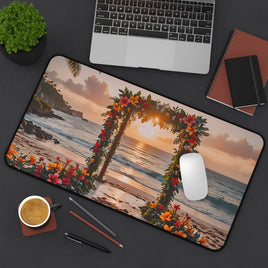 Tropical Sunset Floral Arch Desk Mat