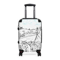 Starry Night Village Sketch Suitcase