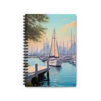 Sailboat Seaside Harbor Spiral Notebook