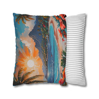 Tropical Sunset Beach Pillow Cover