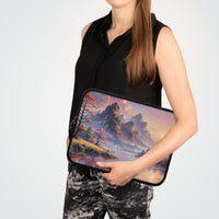 Artistic Mountain Sunset Laptop Sleeve