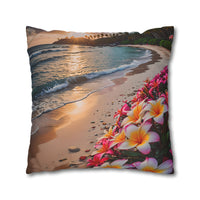 Plumeria Beach Sunset Pillowcase