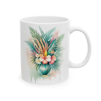 Tropical Bride Floral Ceramic Mug