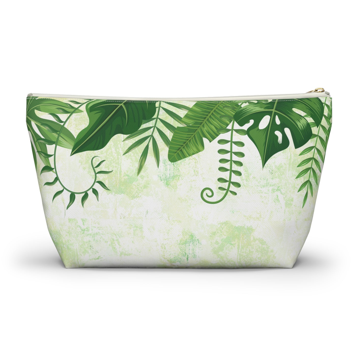 Green Botanical Accessory Pouch