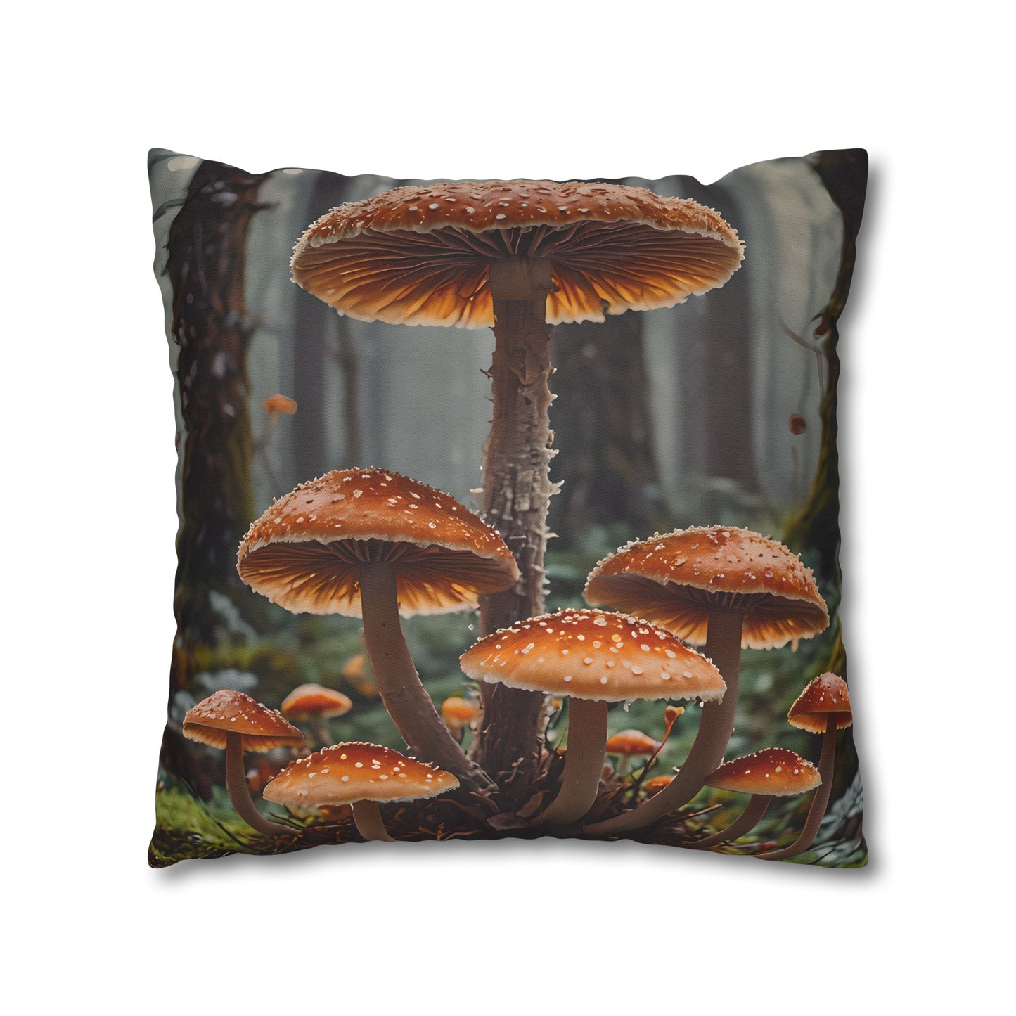 Mushroom Forest Decorative Pillowcase