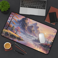 Sunset Mountain Lake Desk Mat