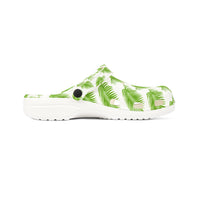 Tropical Palm Leaf Clogs