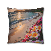 Plumeria Beach Sunset Pillowcase