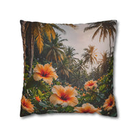 Tropical Hibiscus Decorative Pillowcase