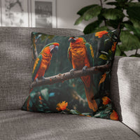 Parrots in the Tropics Pillow Cover