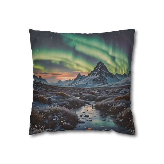 Aurora Mountain Decorative Pillowcase