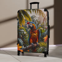 Macaw in Jungle Cabin Suitcase