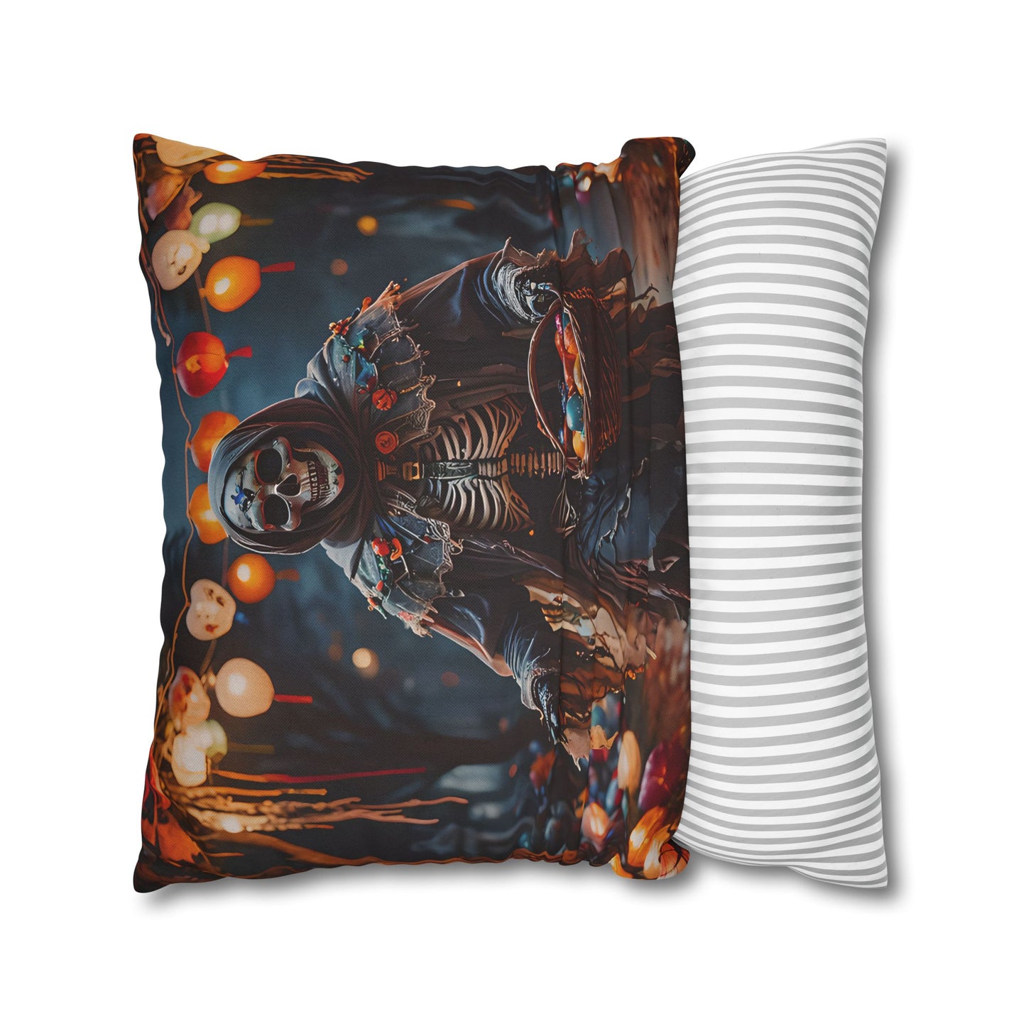 Spooky Grim Reaper Decorative Pillow Cover