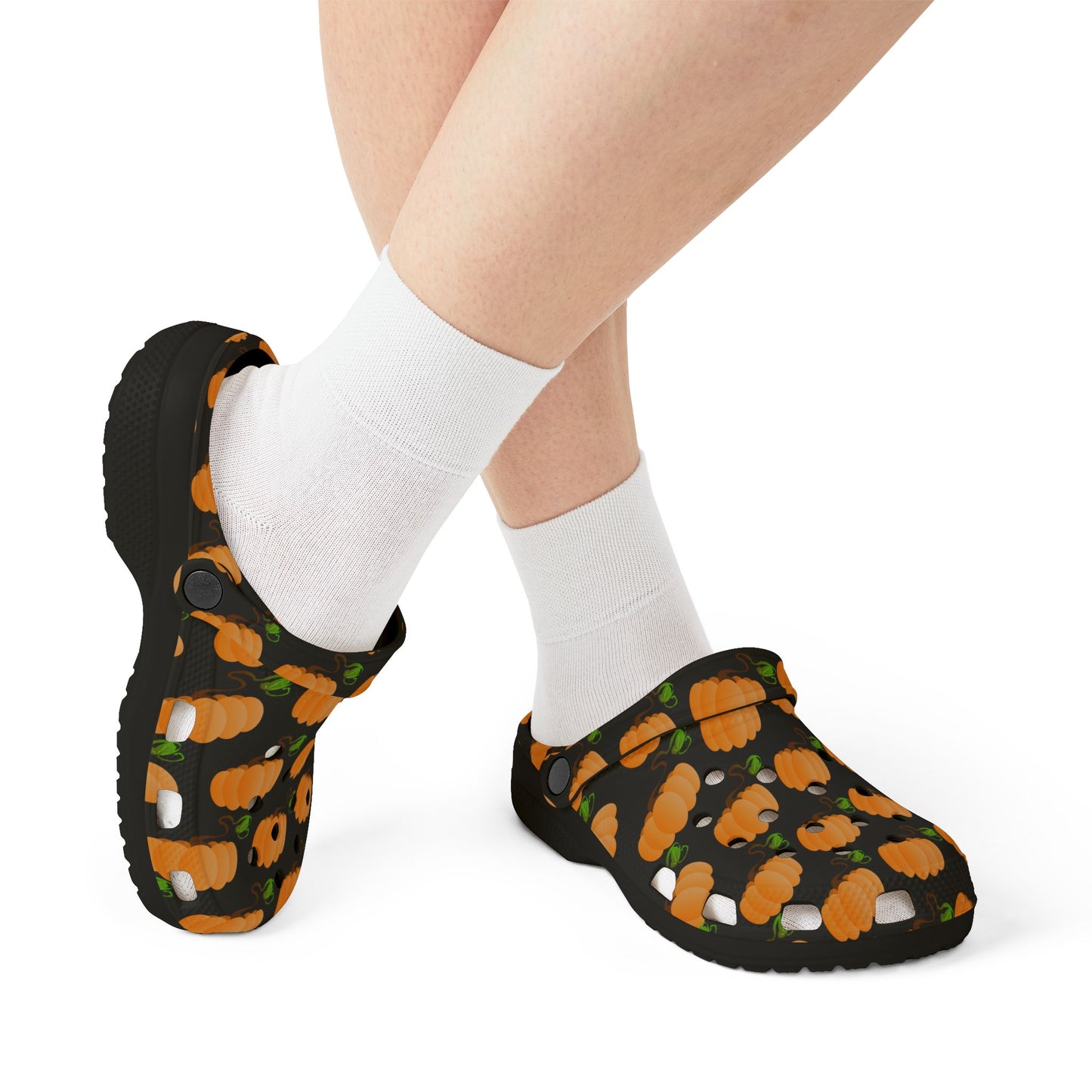 Halloween Pumpkin Pattern Clogs