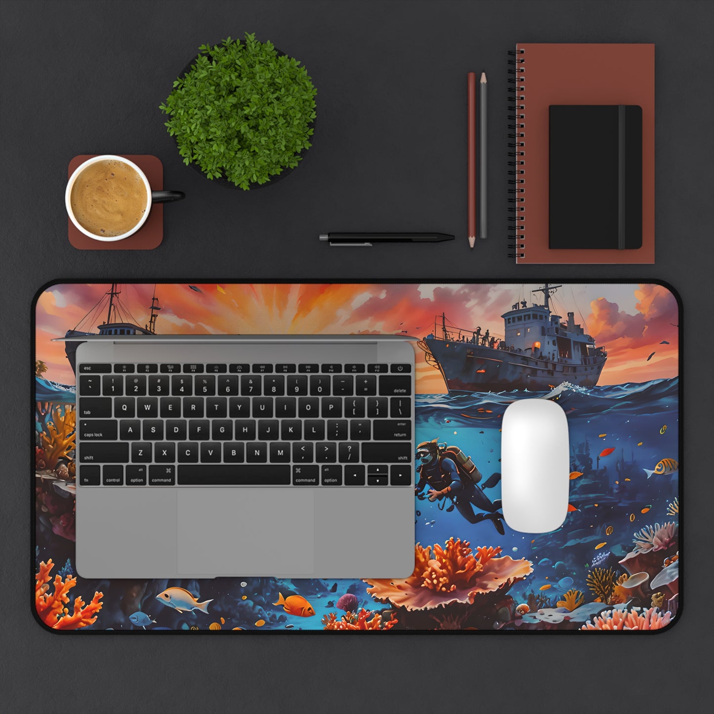 Diver & Shipwreck Desk Mat