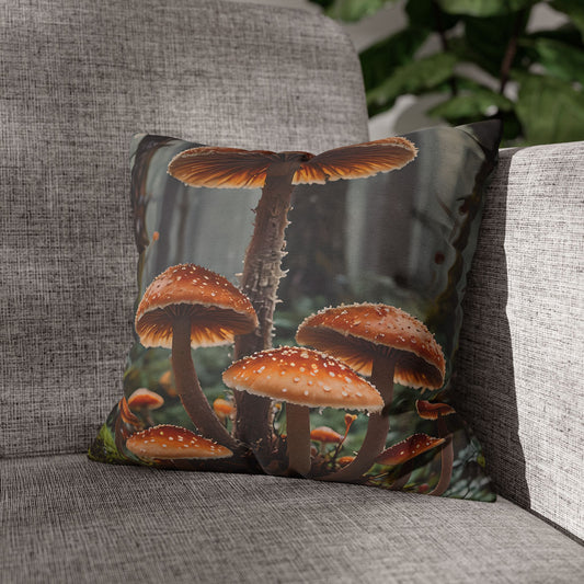 Mushroom Forest Decorative Pillowcase