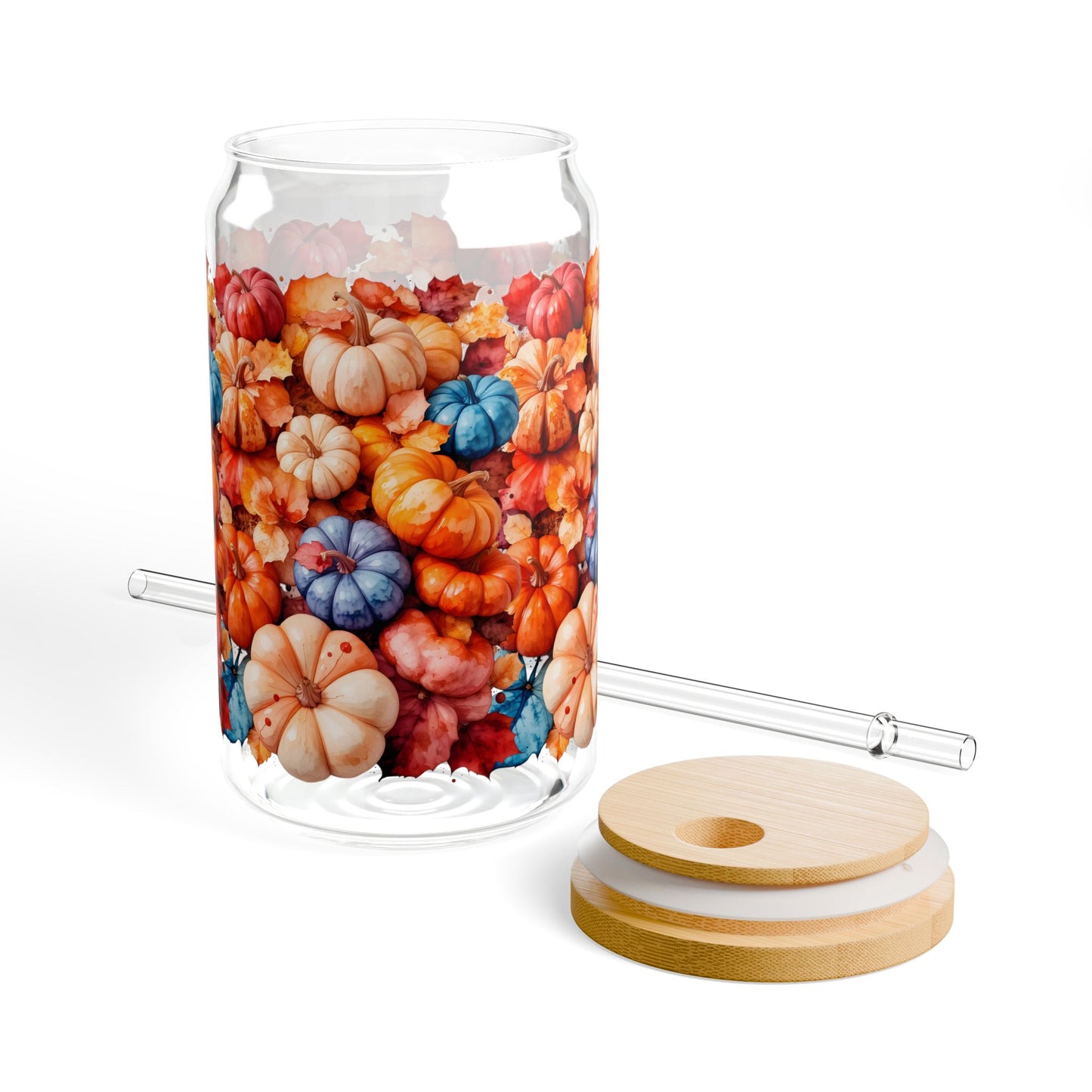 Autumn Pumpkin Patch Sipper Glass