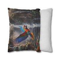 Waterfall Jungle Macaw Pillowcase