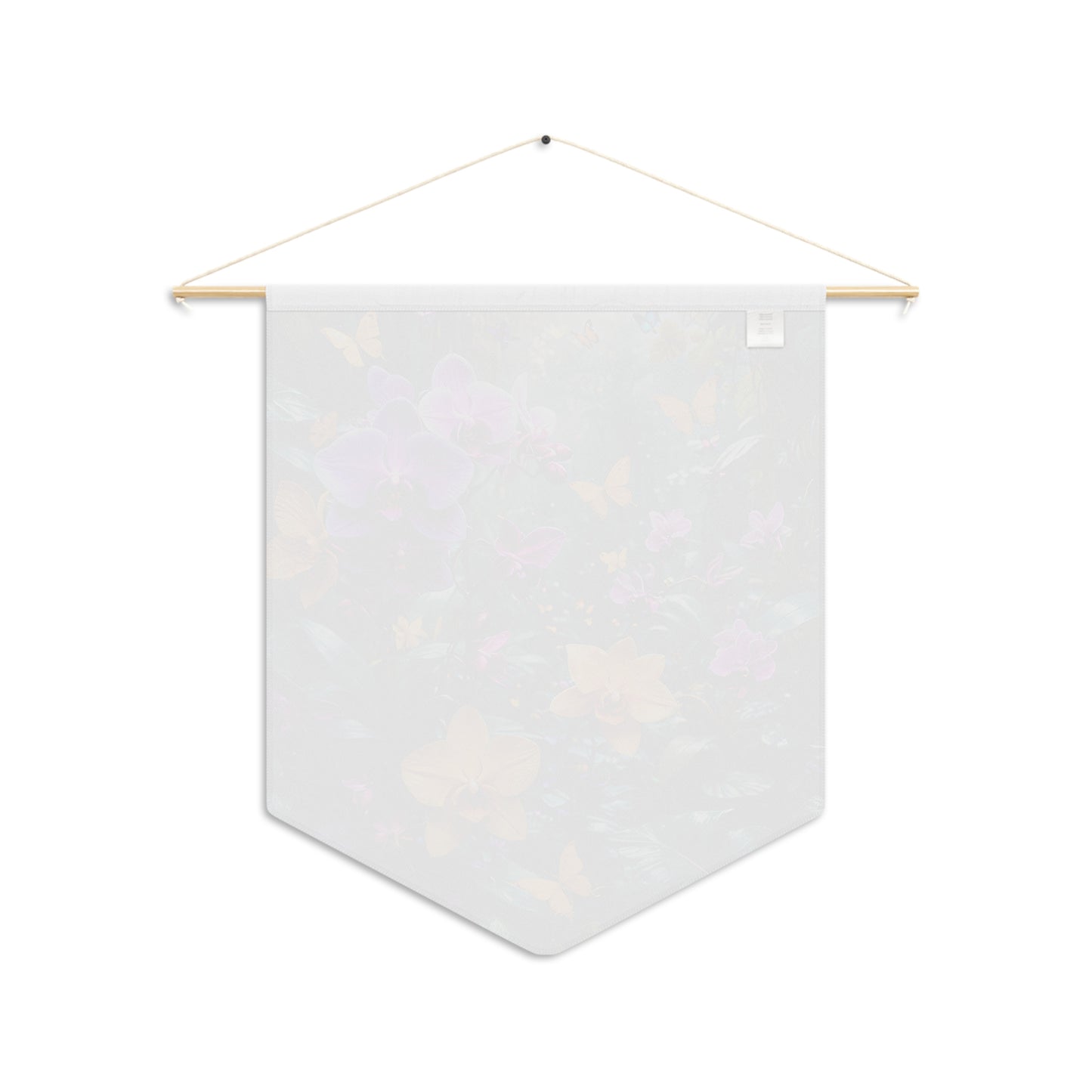 Orchid & Butterfly Pennant Wall Decor