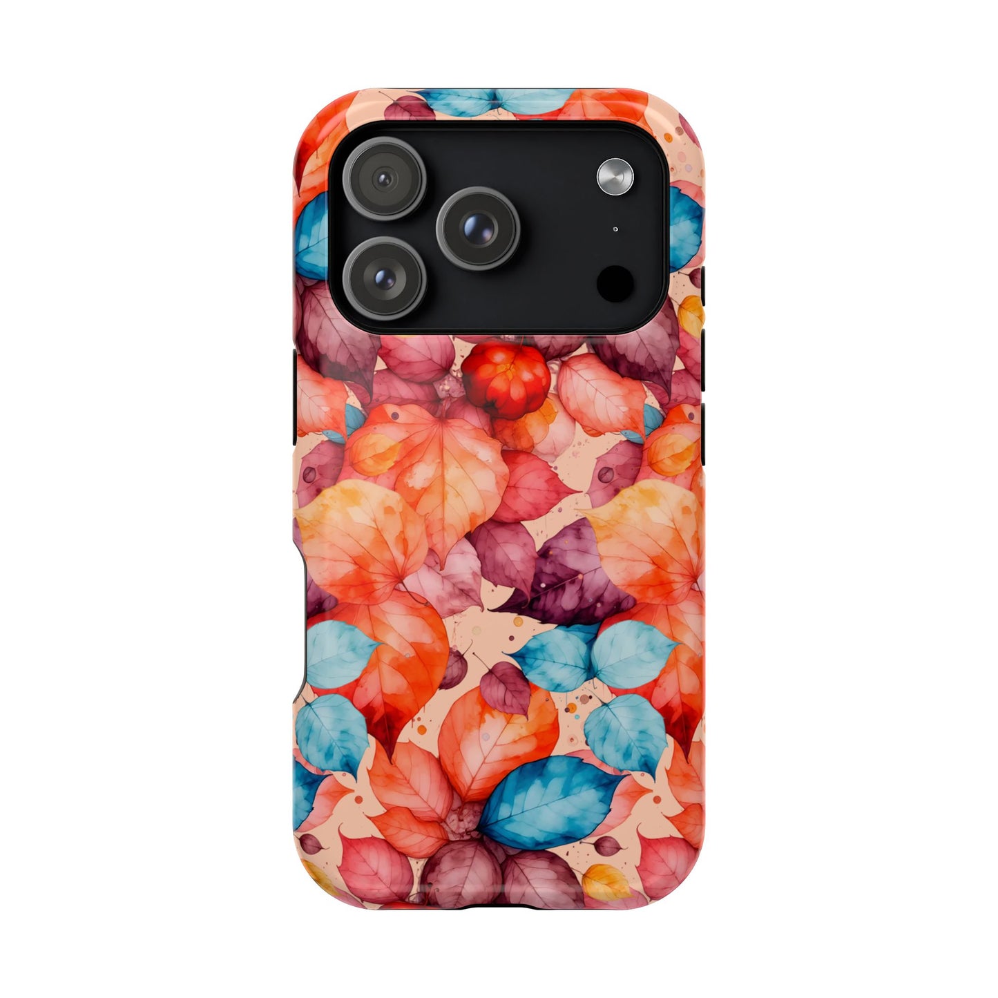 Watercolor Autumn Leaves Magnetic Phone Case