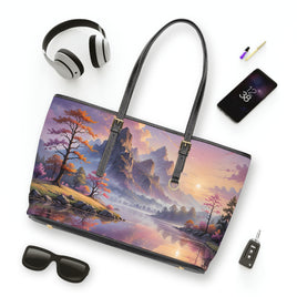 Sunset Mountain PU Leather Shoulder Bag