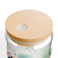 Tropical Floral Bride Sipper Glass