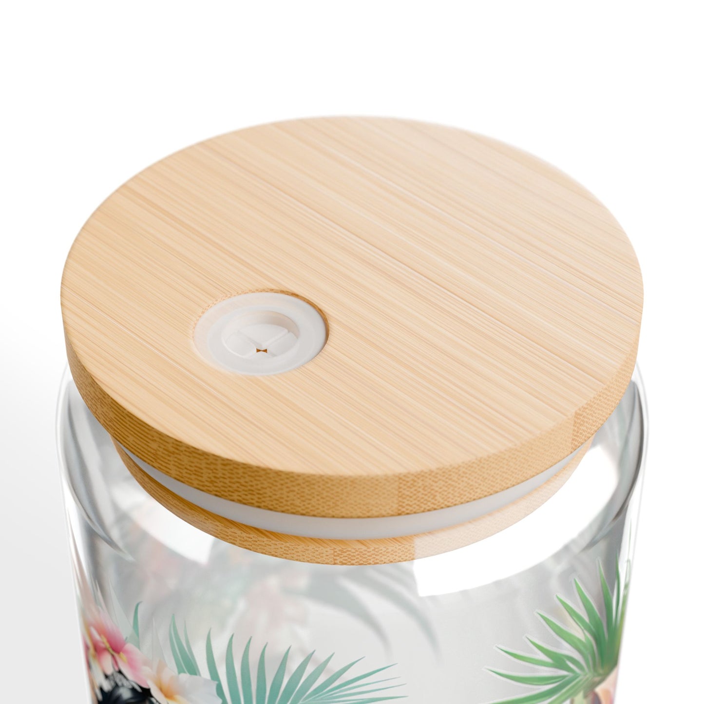 Tropical Floral Bride Sipper Glass