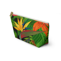 Bird of Paradise & Plumeria Accessory Pouch