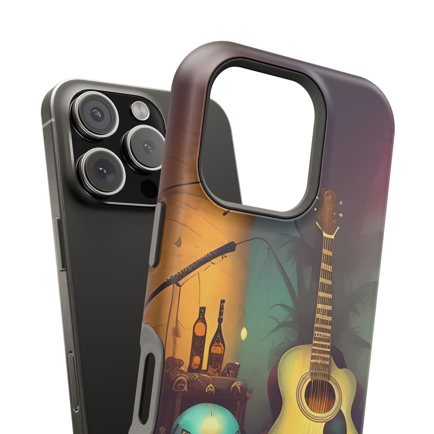 Acoustic Guitar & Skull Magnetic Phone Case