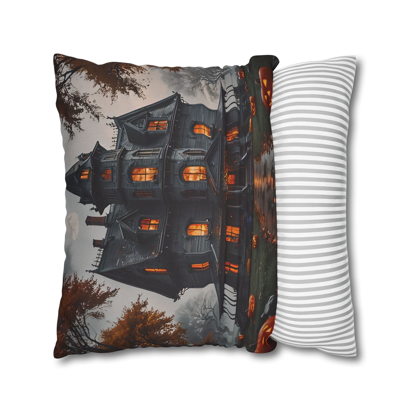 Haunted Victorian Mansion Pillow Cover