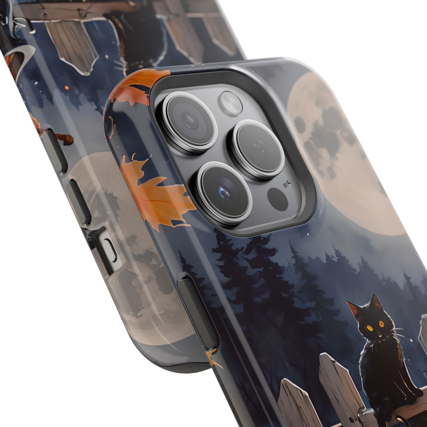 Black Cat Pumpkin Magnetic Phone Case