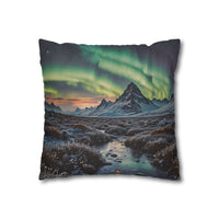 Aurora Mountain Decorative Pillowcase