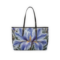 Floral Iris PU Leather Shoulder Bag