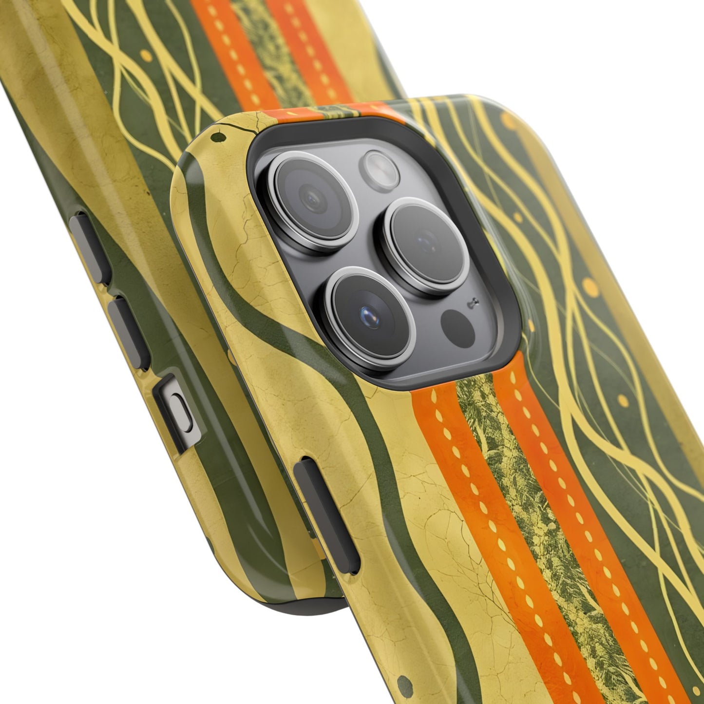 Autumn Colors Stripes Magnetic Phone Case