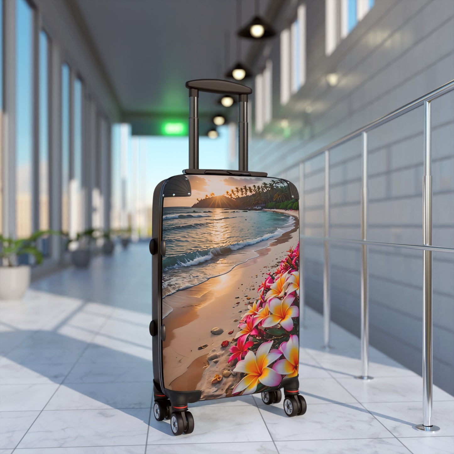 Sunset Plumeria Cabin Suitcase