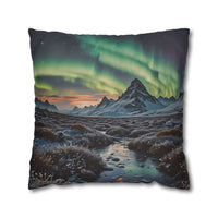 Aurora Mountain Decorative Pillowcase