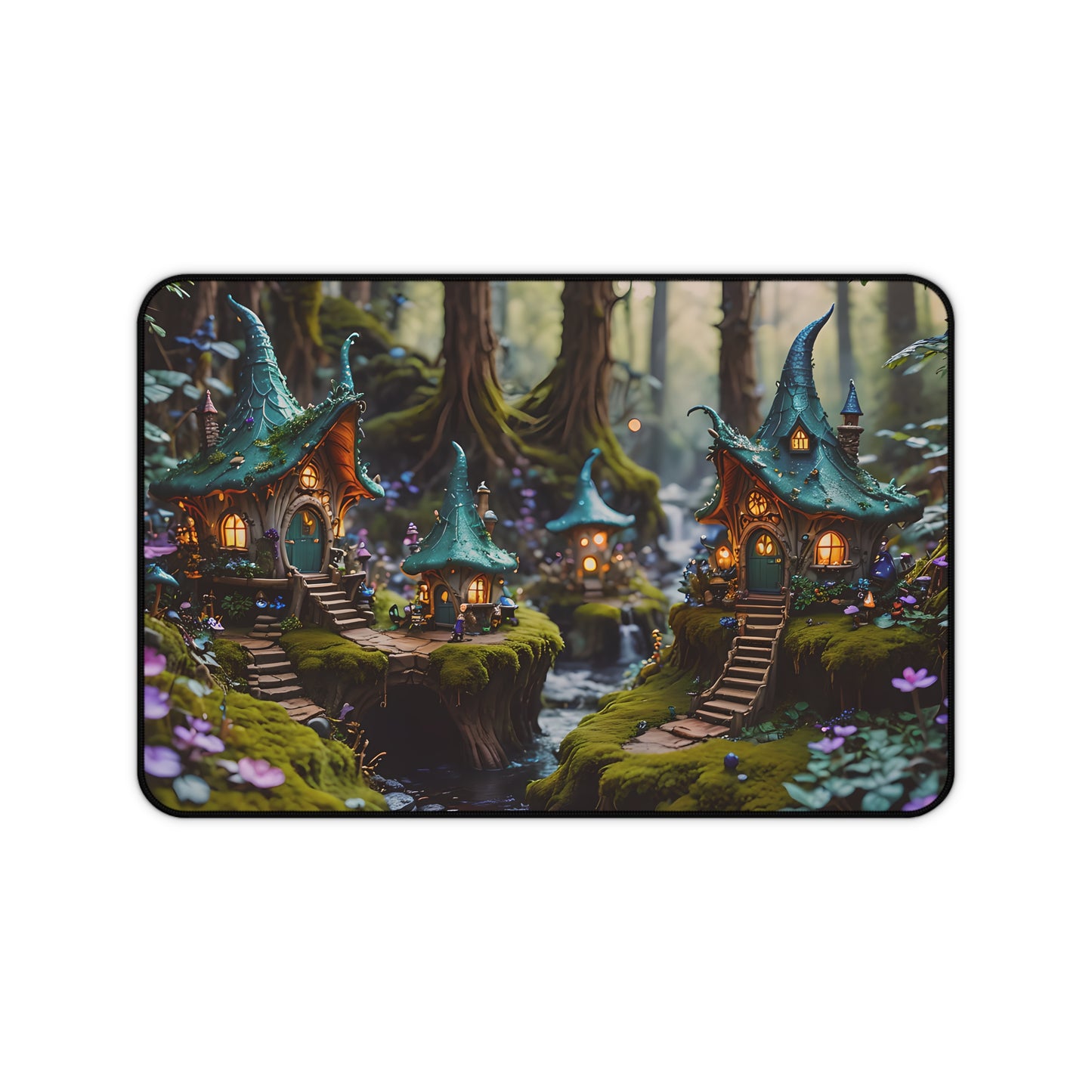 Enchanted Forest Village Desk Mat