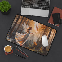 Enchanted Autumn Winged Fairy Desk Mat