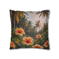 Tropical Hibiscus Decorative Pillowcase