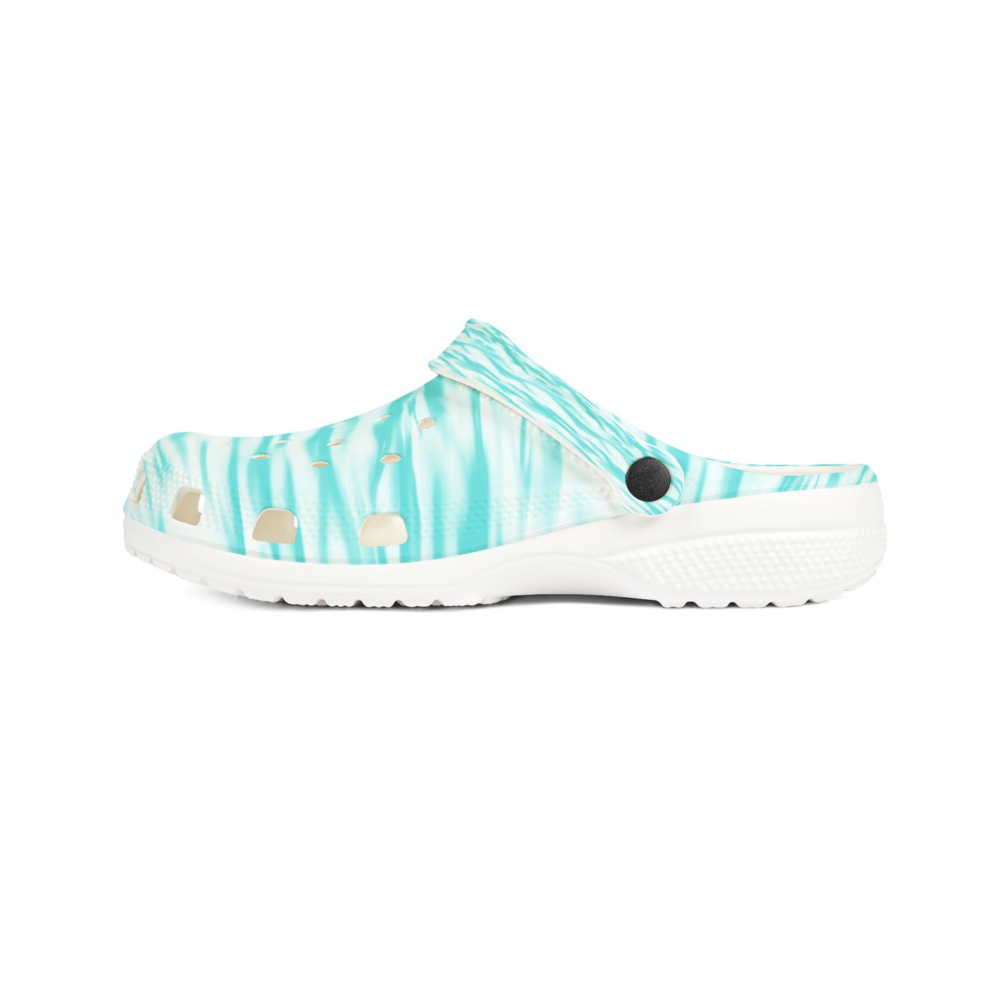Turquoise Wave Foam Clogs